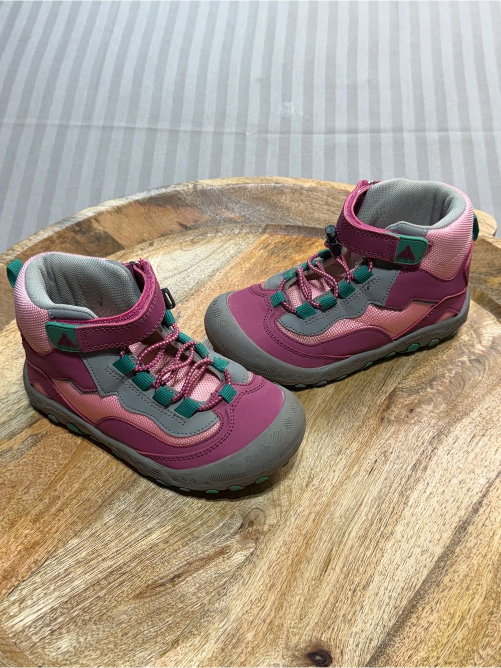 Kids Hiking Boots Mishansha Pink Teal Trail Shoes EU 30